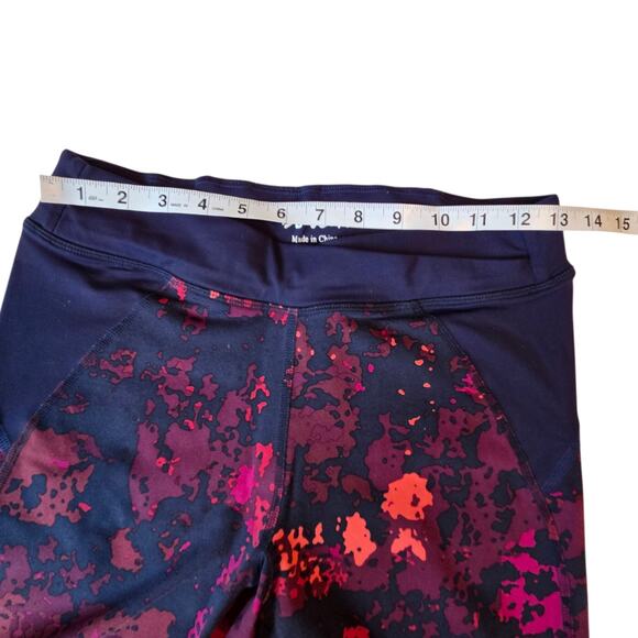 Boden Crossover Waist Leggings sz 8 Patterned Cropped Activewear - Picture 7 of 9